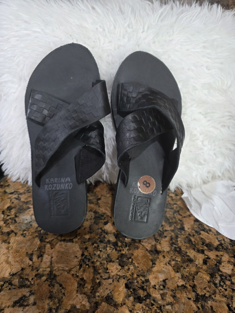 Women’s Black Vans -Strap Sandals